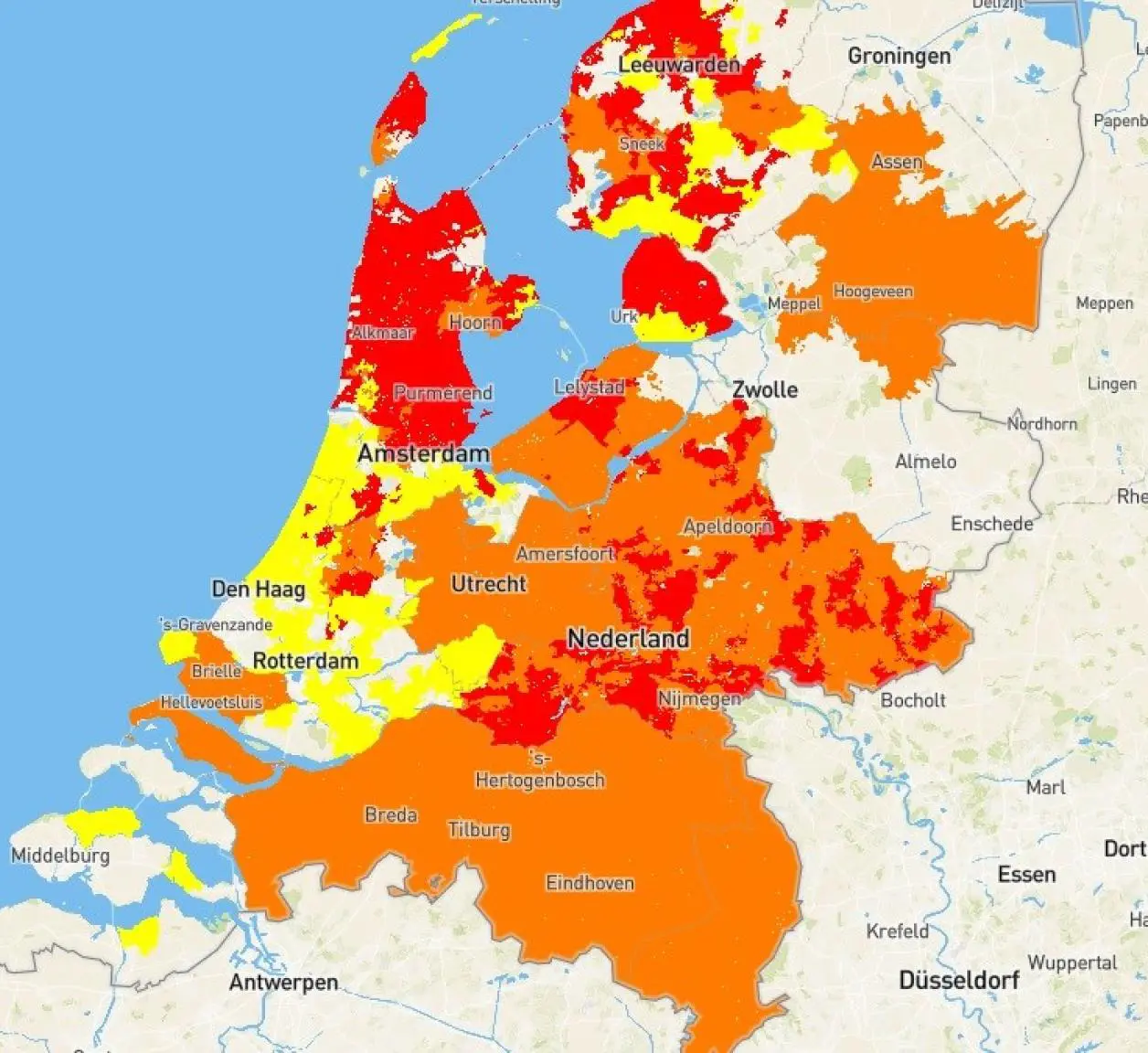 capaciteitskaart elektriciteitsnet nederland netcongestie