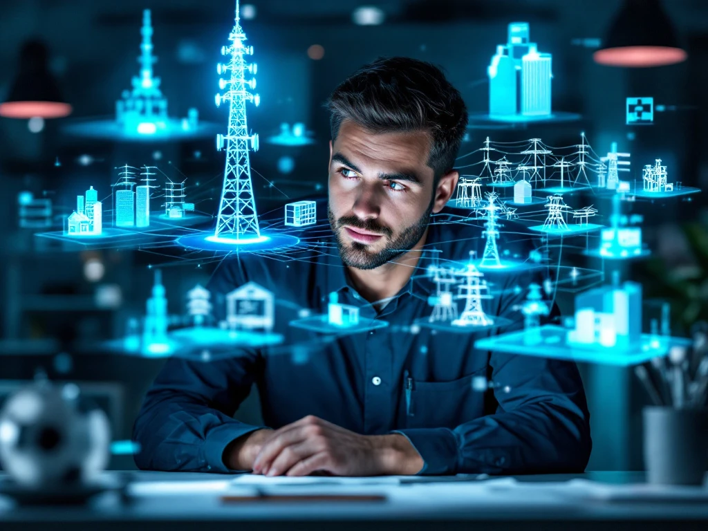 Ingenieur analyseert holografische infrastructuurprojecties in INNSO